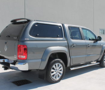 back view of volkswagen amarok with ute canopy