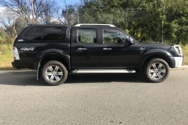 Side view of Black Ford Ranger Canopy