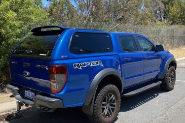 Ford Raptor with ute canopy installed