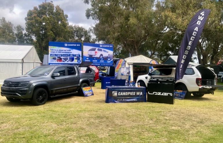 4wd canopy stall at perth 4wd and adventure show