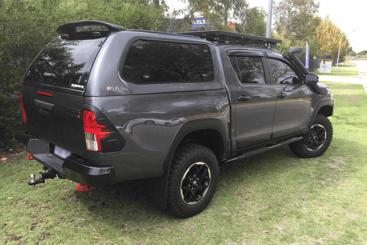 Toyota Hilux with ute canopy installed
