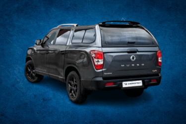 back of ssangyong musson with ute canopy installed