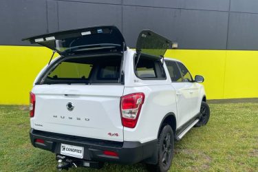 Open Ssangyong Ute Canopy Back View