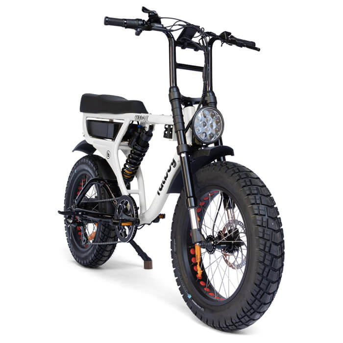 Fatboy electric two seater ebike Scrambler White Front