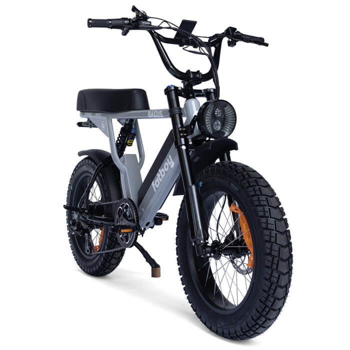 Fatboy electric two seater ebike Bagus Grey Front