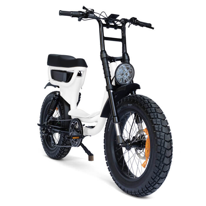 Fatboy electric two seater ebike Harlem White Front