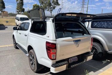 Open Mazda BT50 Ute Canopy back view